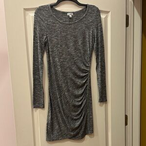 love, fire Charcoal Long Sleeve Dress